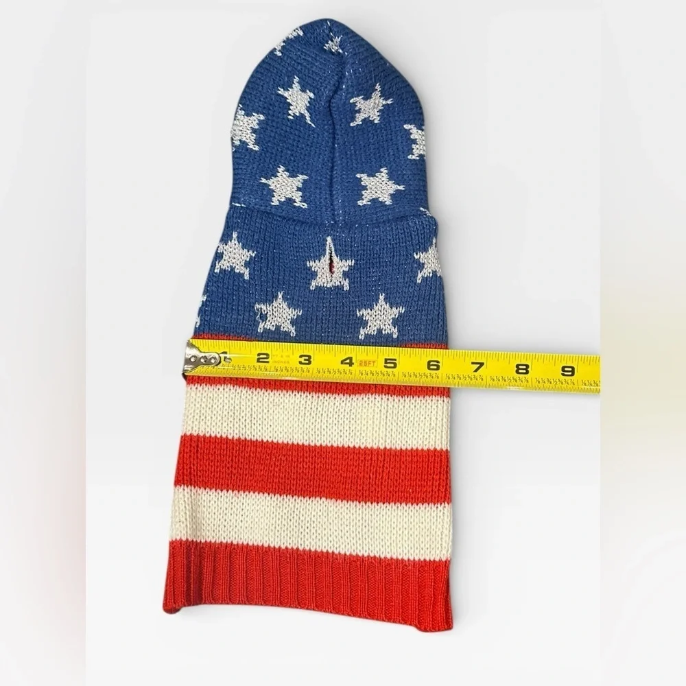 NWOT Worthy Dog American Flag Knit Sweater XS